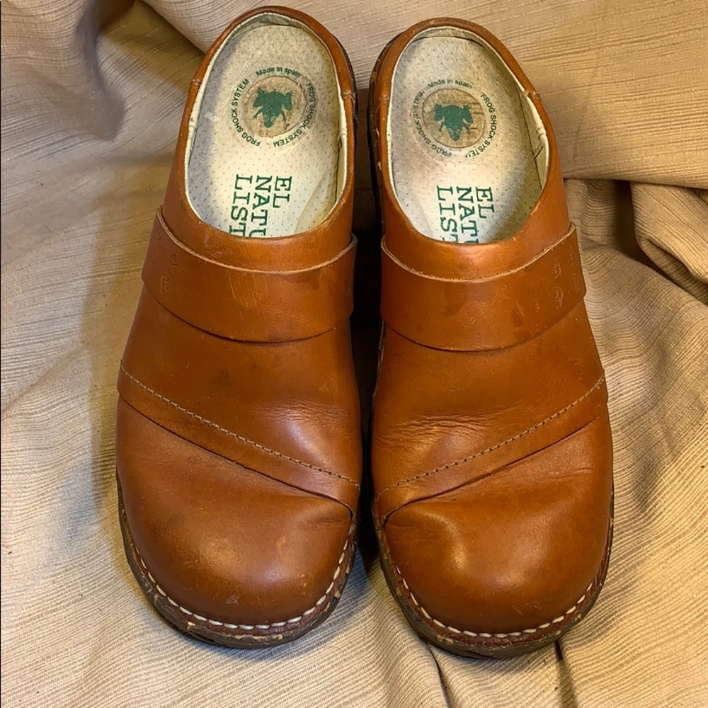 El Naturalista leather mules worn once EUC